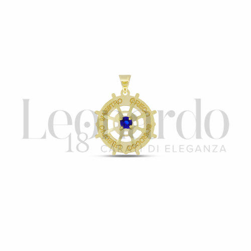 Misura Micro con Zircone Blu in Oro Giallo da 0,8gr.