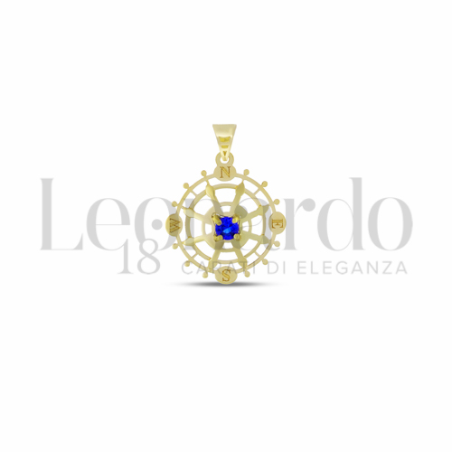 Misura Micro con Zircone Blu in Oro Giallo da 0,6gr.