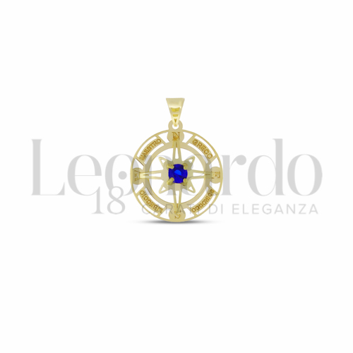 Misura Micro con Zircone Blu in Oro Giallo da 0,7gr.