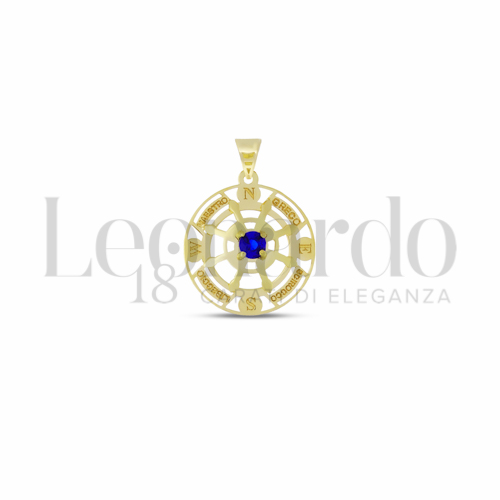 Misura Micro con Zircone Blu in Oro Giallo da 0,7gr.