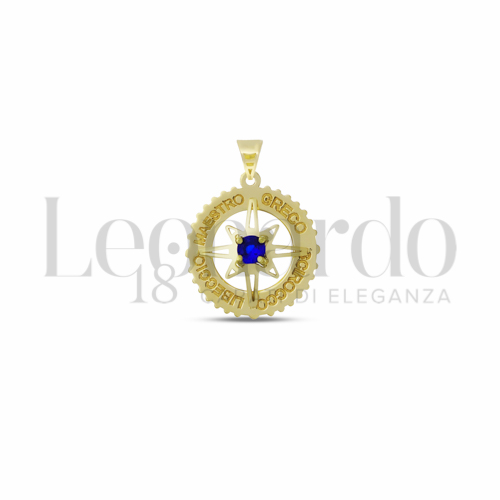 Misura Micro con Zircone Blu in Oro Giallo da 0,7gr.