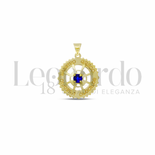 Misura Micro con Zircone Blu in Oro Giallo da 0,8gr.