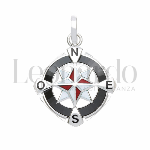 con Ceramica Nera e Smalto Rosso in Oro Bianco da 4,2gr.