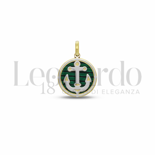 Misura 2&deg; Misura con Malachite in Oro Bianco e Oro Giallo da 1,6gr.