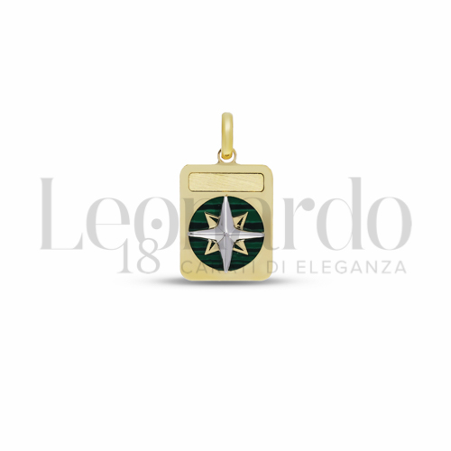 Misura 2&deg; Misura con Malachite in Oro Giallo e Oro Bianco da 1,2gr.