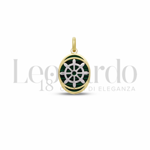 Misura 2&deg; Misura con Malachite in Oro Giallo e Oro Bianco da 1,2gr.