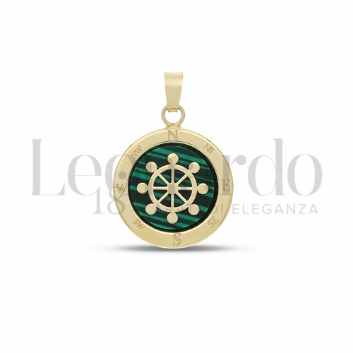 con Malachite in Oro Giallo da 1,3gr.