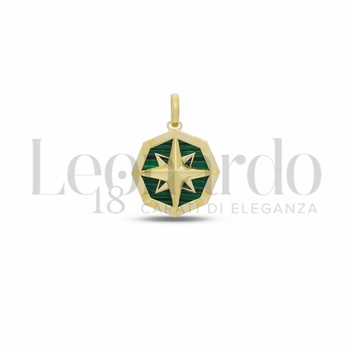 Misura 2&deg; Misura con Malachite in Oro Giallo da 1,5gr.