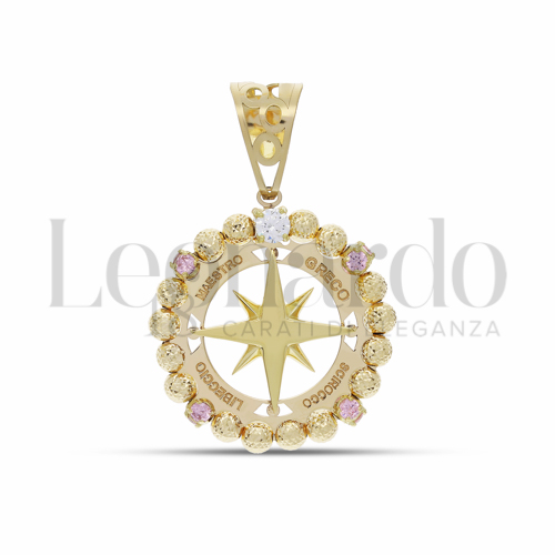 Misura 2° Misura con Zirconi Rosa e Zirconi Bianchi in Oro Giallo da 4,8gr.