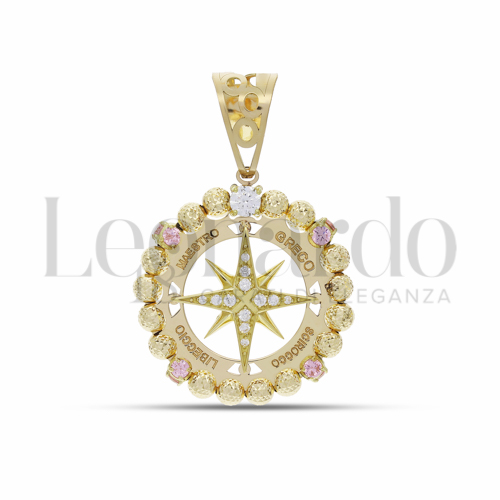 Misura 2° Misura con Zirconi Rosa e Zirconi Bianchi in Oro Giallo da 5,2gr.