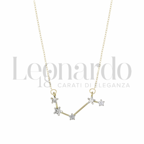 Segno Ariete in Oro Giallo e Oro Bianco da 2,4gr.