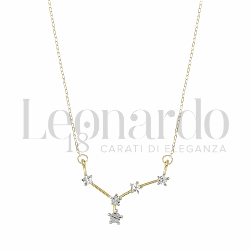 Segno Cancro in Oro Giallo e Oro Bianco da 2,1gr.