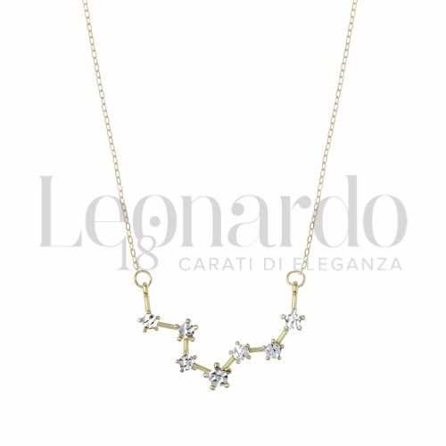 Segno Pesci in Oro Giallo e Oro Bianco da 2,4gr.