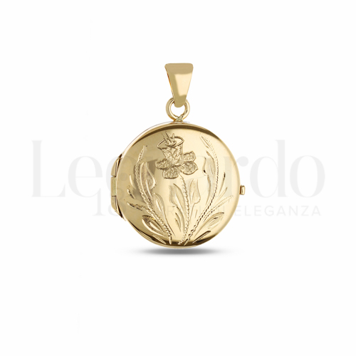 Decorazione Floreale in Oro Giallo da 5,5gr.