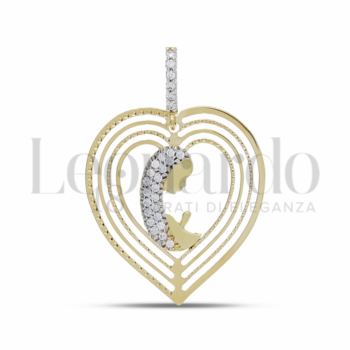 Misura 1° Misura con Zircone bianco in Oro Bianco e Oro Giallo da 2gr.
