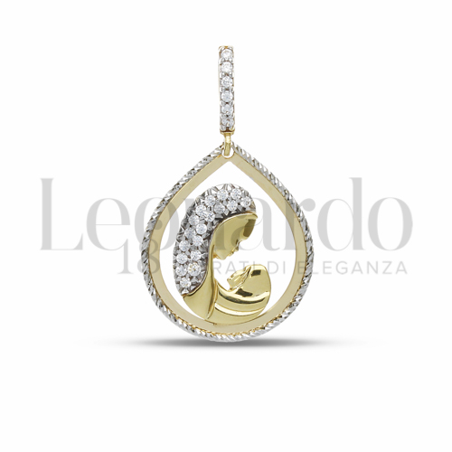Misura 2° Misura con Zircone bianco in Oro Bianco e Oro Giallo da 2,3gr.