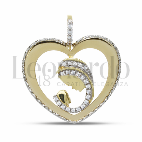 Misura 1° Misura con Zircone bianco in Oro Bianco e Oro Giallo da 3,9gr.