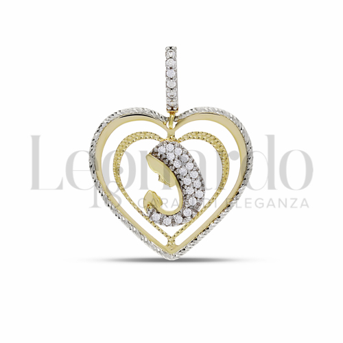 Misura 1° Misura con Zircone bianco in Oro Bianco e Oro Giallo da 2,2gr.