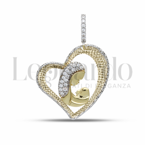 Misura 1° Misura con Zircone bianco in Oro Bianco e Oro Giallo da 2,6gr.