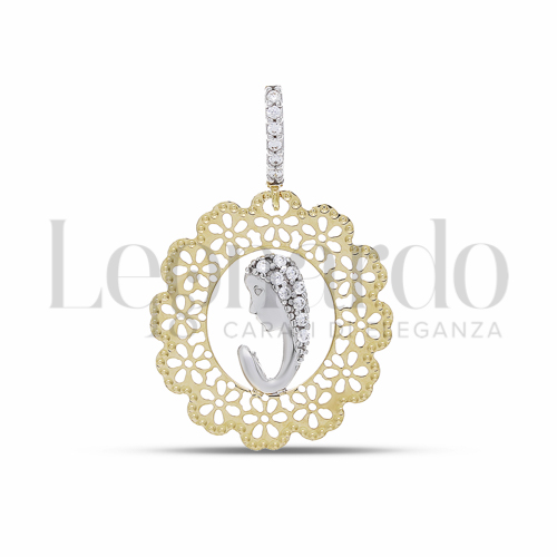 Misura 1° Misura con Zircone bianco in Oro Bianco e Oro Giallo da 1,9gr.