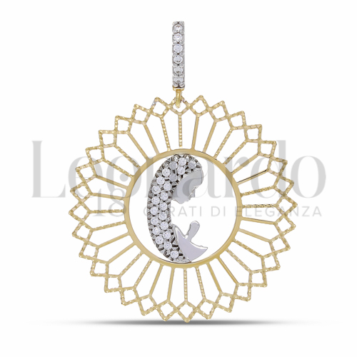 Misura 1° Misura con Zircone bianco in Oro Bianco e Oro Giallo da 2,5gr.