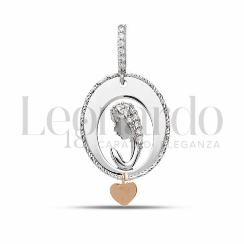 Misura 1° Misura con Zircone bianco in Oro Bianco e Oro Rosa da 2,1gr.
