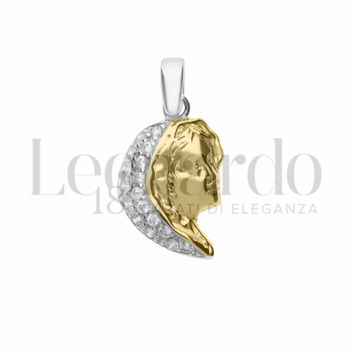 con Zircone bianco in Oro Giallo e Oro Bianco da 1,6gr.