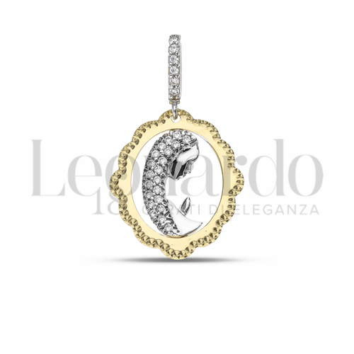 Misura 1° Misura con Zircone bianco in Oro Giallo e Oro Bianco da 1,8gr.