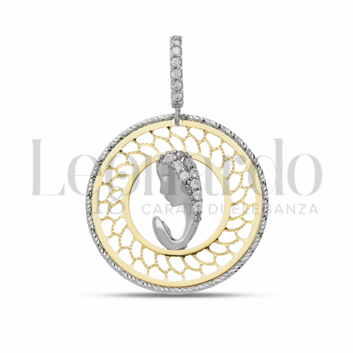 Misura 1° Misura con Zircone bianco in Oro Giallo e Oro Bianco da 2,1gr.