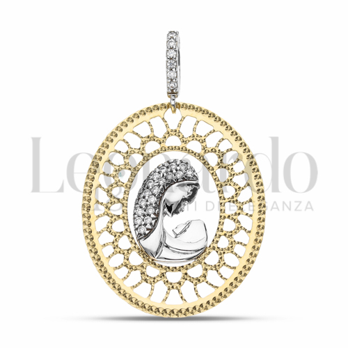 Misura 2° Misura con Zircone bianco in Oro Giallo e Oro Bianco da 2,7gr.