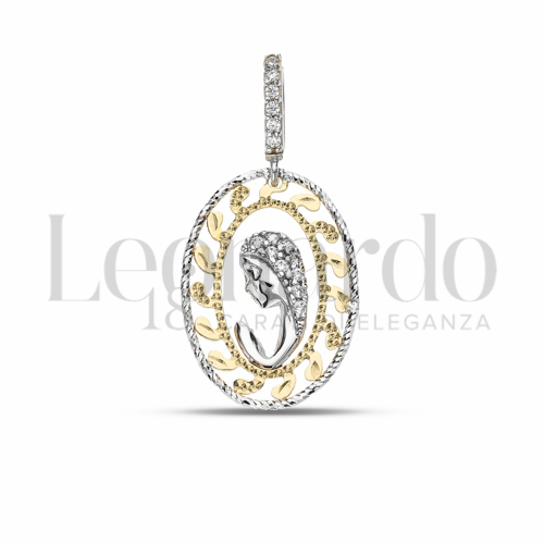 Misura 1° Misura con Zircone bianco in Oro Giallo e Oro Bianco da 1,8gr.