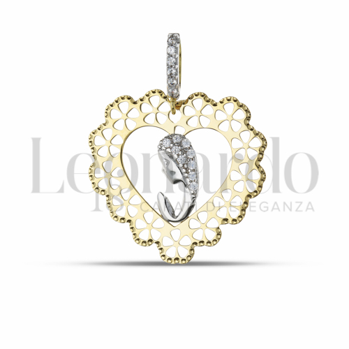 Misura 1° Misura con Zircone bianco in Oro Giallo e Oro Bianco da 1,8gr.
