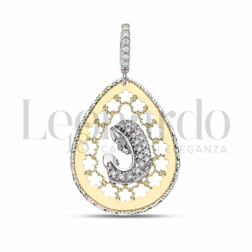 Misura 1° Misura con Zircone bianco in Oro Giallo e Oro Bianco da 2,5gr.