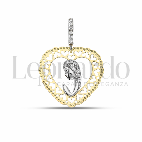 Misura 1° Misura con Zircone bianco in Oro Giallo e Oro Bianco da 1,6gr.