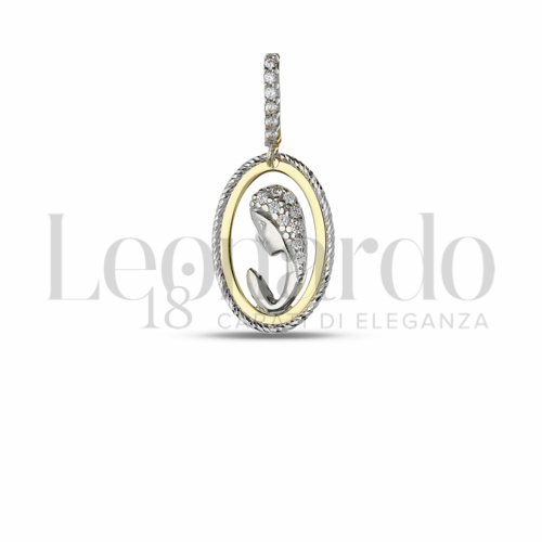 Misura 1° Misura con Zircone bianco in Oro Giallo e Oro Bianco da 1,5gr.