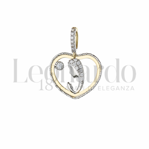 Misura 1&deg; Misura con Zircone bianco in Oro Giallo e Oro Bianco da 1,9gr.