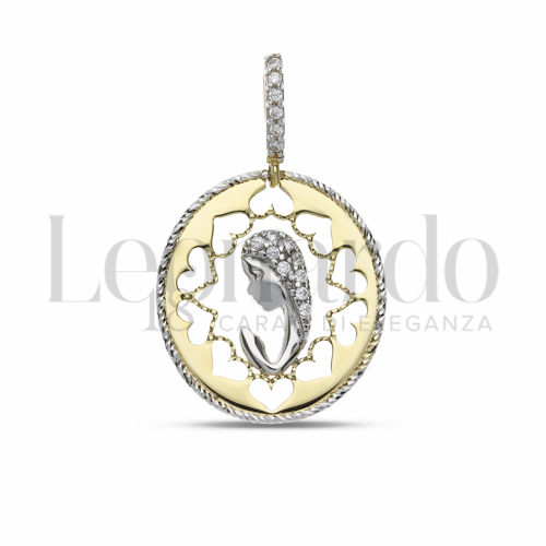 Misura 1° Misura con Zircone bianco in Oro Giallo e Oro Bianco da 2gr.