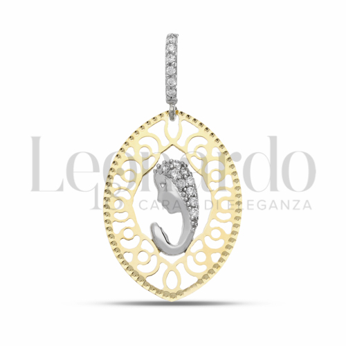 Misura 1° Misura con Zircone bianco in Oro Giallo e Oro Bianco da 1,8gr.