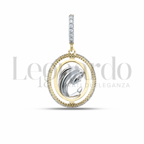 Misura 1° Misura con Zircone bianco in Oro Giallo e Oro Bianco da 1,4gr.
