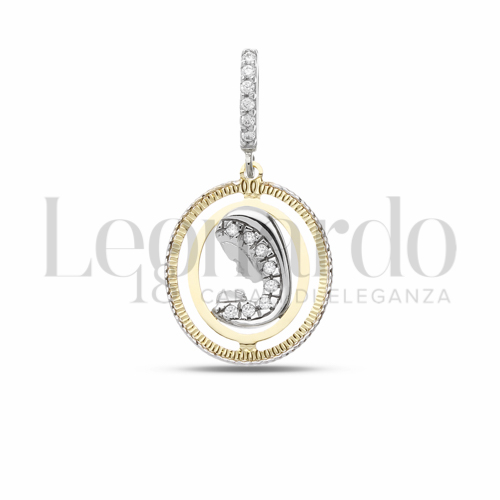 Misura 1° Misura con Zircone bianco in Oro Giallo e Oro Bianco da 1,7gr.