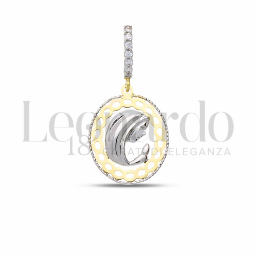 Misura 1° Misura con Zircone bianco in Oro Giallo e Oro Bianco da 1,4gr.