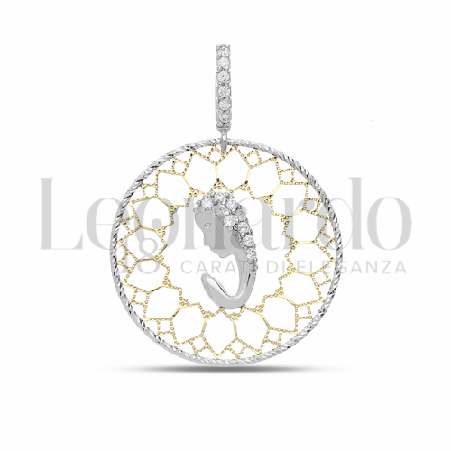 Misura 1° Misura con Zircone bianco in Oro Giallo e Oro Bianco da 1,8gr.
