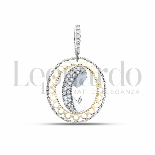 Misura 1° Misura con Zircone bianco in Oro Giallo e Oro Bianco da 2gr.