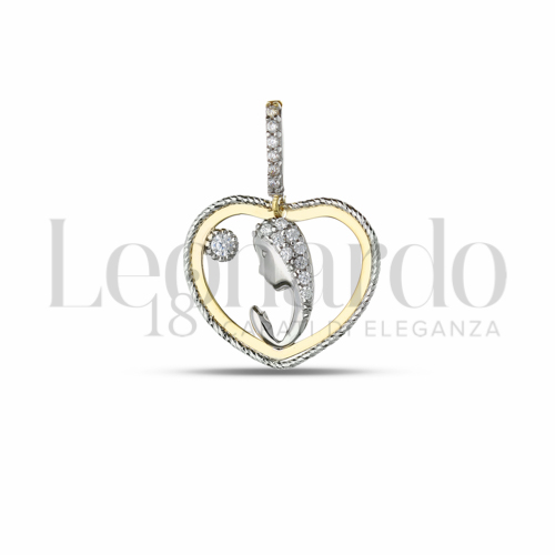 Misura 1° Misura con Zircone bianco in Oro Giallo e Oro Bianco da 1,7gr.