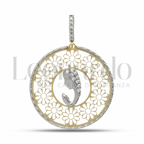 Misura 1° Misura con Zircone bianco in Oro Giallo e Oro Bianco da 2,4gr.