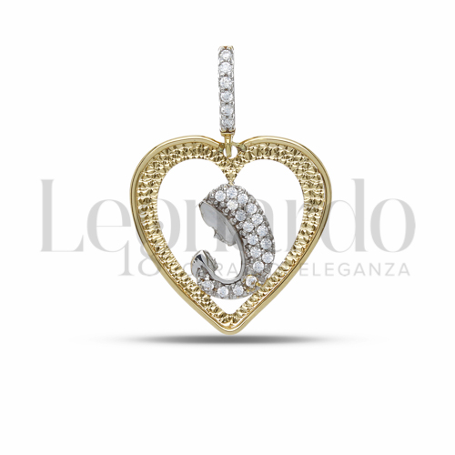 Misura 1° Misura con Zircone bianco in Oro Giallo e Oro Bianco da 2,2gr.