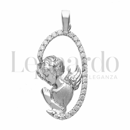 con Zircone bianco in Oro Bianco da 2,3gr.