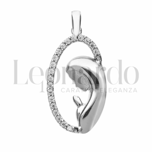 con Zircone bianco in Oro Bianco da 2gr.