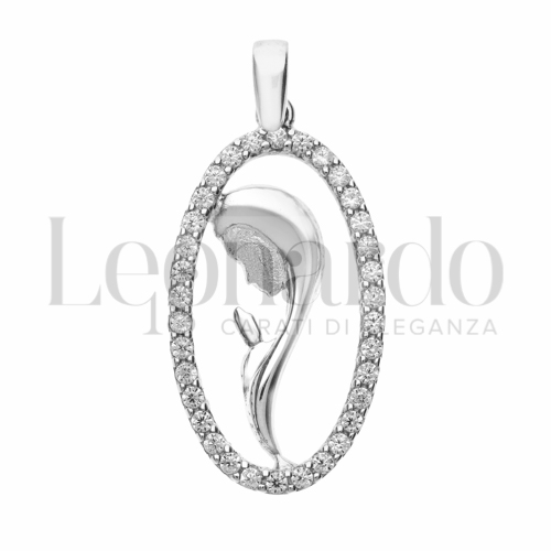 con Zircone bianco in Oro Bianco da 2gr.