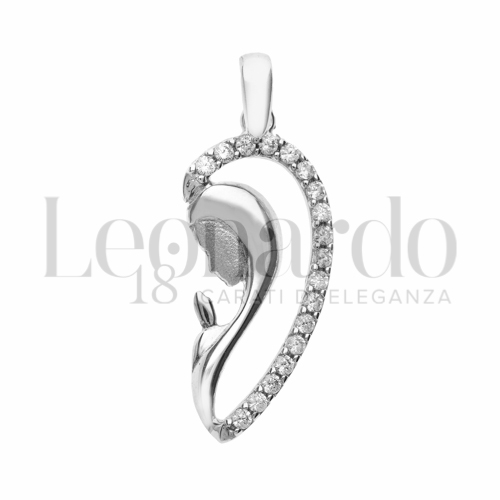con Zircone bianco in Oro Bianco da 1,5gr.
